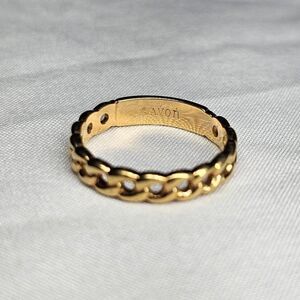 avon vintage 90s faux gold braided cord style  ring